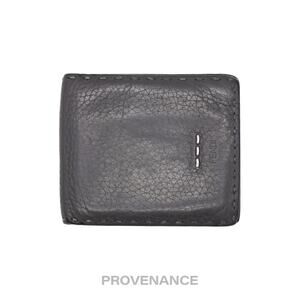 🔴 Fendi Selleria Bifold Wallet - Grey Roman Leather